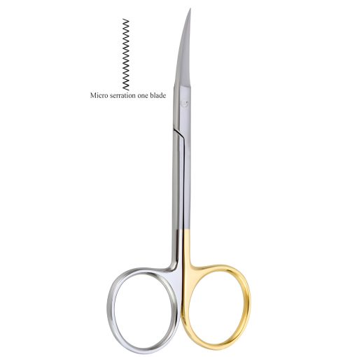 Super Cut Iris scissor Curved TC 11.5cm