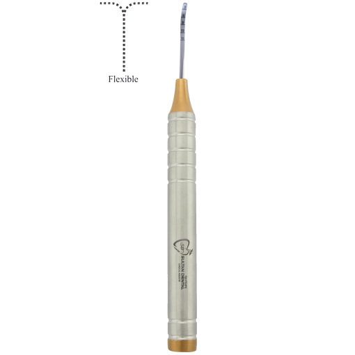 Periotome Flexible 2mm Curved ? 13mm hallow handle Flexible Titanium Blade with Micro Serrated