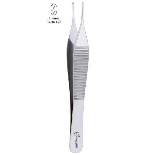 Adson tweezer 1,5mm Teeth 1X2 12cm