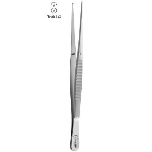 Semkin-Taylor tweezer Teeth 1X2 Straight 12cm