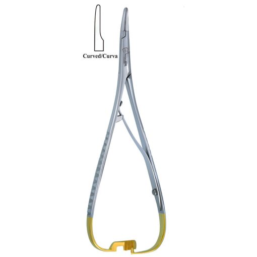 Ryder Needle Holder Mathieu Curved Fine tip 1.5mm TC 14cm